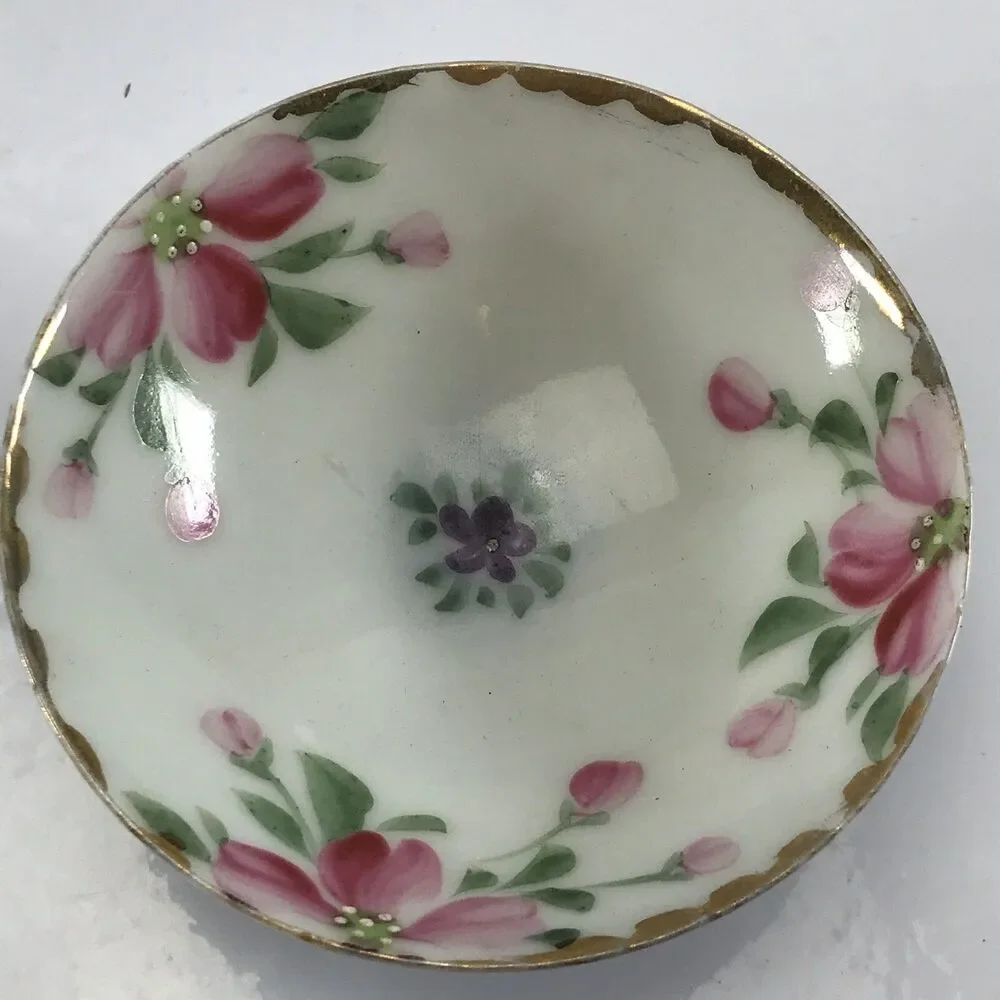 9 Vtg Asian Porcelain Rice Dessert Dipping Bowls 3.25